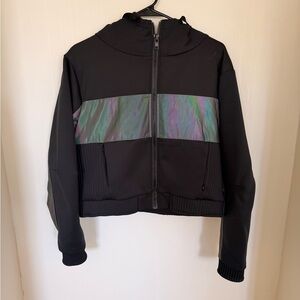 RARE ALO Yoga Black and Iridescent Jacket